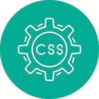 Css Coding Multi Color Circle Icon vector