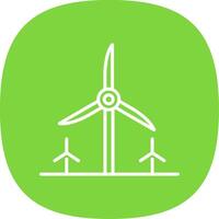 Turbine Energy Line Curve Icon Design vector