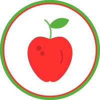 Apple Flat Circle Icon vector