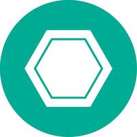 Hexagon Multi Color Circle Icon vector