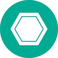 Hexagon Multi Color Circle Icon vector