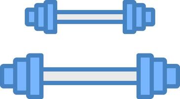 Weightlifting Line Filled Blue Icon vector