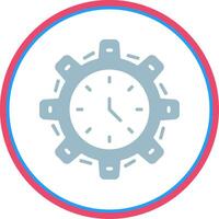 Time Management Flat Circle Icon vector