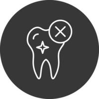 Rejected Line Inverted Icon Design vector