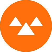 Triangles Multi Color Circle Icon vector