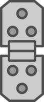 Hinge Line Filled Greyscale Icon Design vector