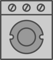 Washer Line Filled Greyscale Icon Design vector