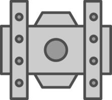 Bracket Line Filled Greyscale Icon Design vector