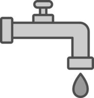 Faucet Line Filled Greyscale Icon Design vector