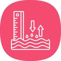 Sea Level Line Curve Icon Design vector