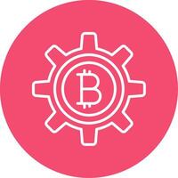 Bitcoin Management Multi Color Circle Icon vector