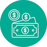 Dollar Multi Color Circle Icon vector