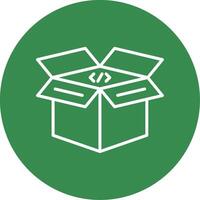 Open Box Multi Color Circle Icon vector