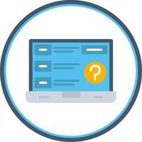 Question Flat Circle Icon vector