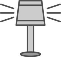 Lamp Line Filled Greyscale Icon Design vector