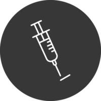 Syringe Line Inverted Icon Design vector