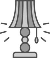 Lamp Line Filled Greyscale Icon Design vector