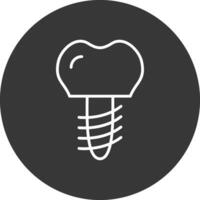 Implants Line Inverted Icon Design vector