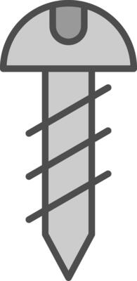 Screw Line Filled Greyscale Icon Design