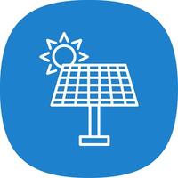 Solar Energy Line Curve Icon Design vector