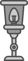 Lamp Line Filled Greyscale Icon Design vector