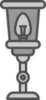 Lamp Line Filled Greyscale Icon Design vector