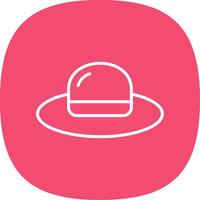 Hat Line Curve Icon Design vector