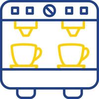 Coffee Machine Line Two Colour Icon Design vector