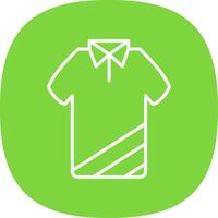 T Shirt Line Curve Icon Design vector