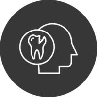 Toothache Line Inverted Icon Design vector