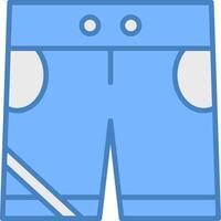 Shorts Line Filled Blue Icon vector