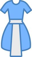 Dress Line Filled Blue Icon vector