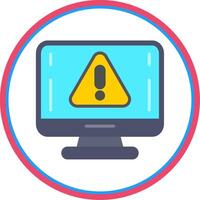 Computer Flat Circle Icon vector