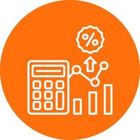 Calculator Multi Color Circle Icon vector