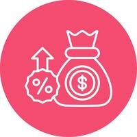 Profits Multi Color Circle Icon vector