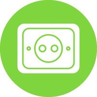 Socket Multi Color Circle Icon vector