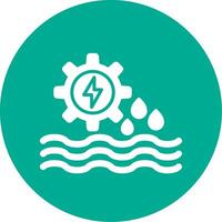 Hydro Power Multi Color Circle Icon vector