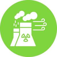 Nuclear Power Multi Color Circle Icon vector