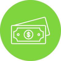 Dollar Multi Color Circle Icon vector