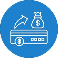 Bank Check Multi Color Circle Icon vector
