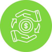 Loan Multi Color Circle Icon vector