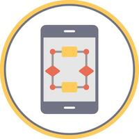 Algorithm Flat Circle Icon vector