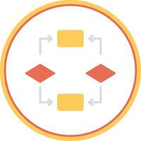 Algorithm Flat Circle Icon vector