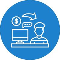 Accountant Multi Color Circle Icon vector