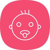 Baby Line Curve Icon Design vector