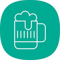 Beer Line Curve Icon Design vector