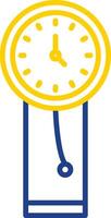 Clock Line Two Colour Icon Design vector