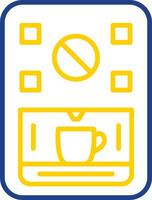 Coffee Machine Line Two Colour Icon Design vector