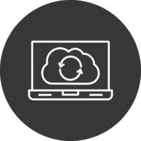 Syncronization Line Inverted Icon Design vector