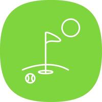 Golf Line Curve Icon Design vector